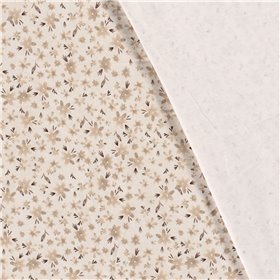JERSEY BAWEŁNIANY CYFRA KWIATY OFF WHITE