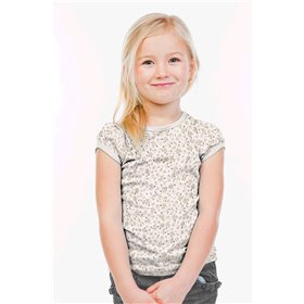 JERSEY BAWEŁNIANY CYFRA KWIATY OFF WHITE